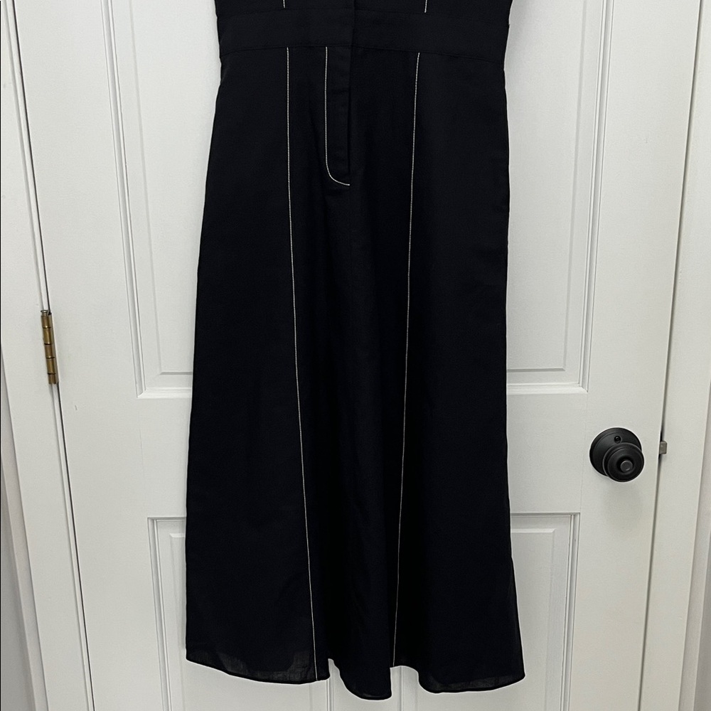 Zara Linen Cotton Sleeveless Maxi Shirt Dress - Size XS - Picture 6 of 12